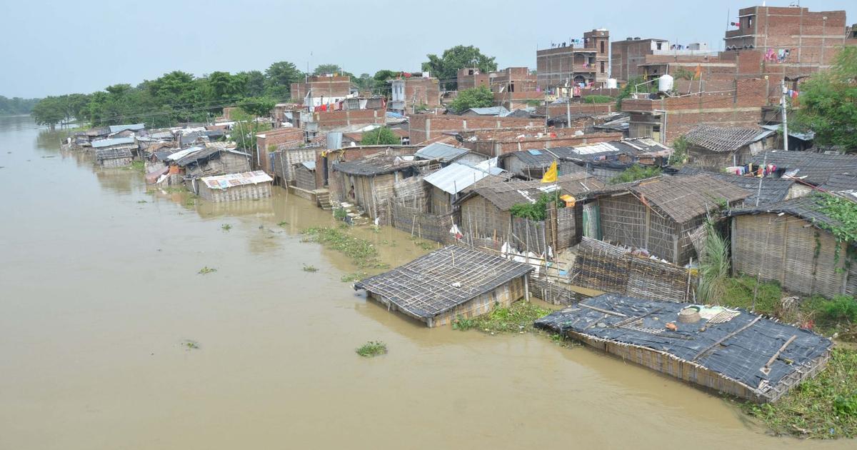 Flooded village